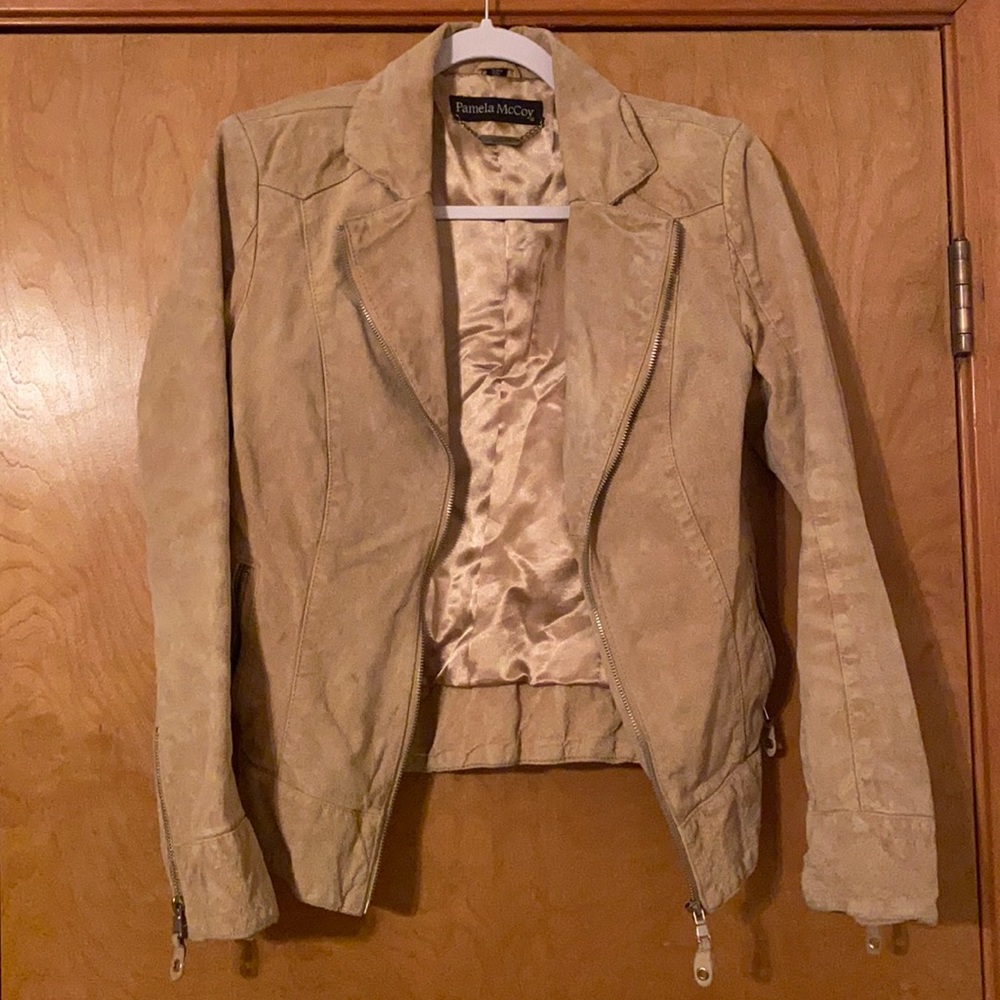Pamela McCoy leather jacket size: XS color:Tan